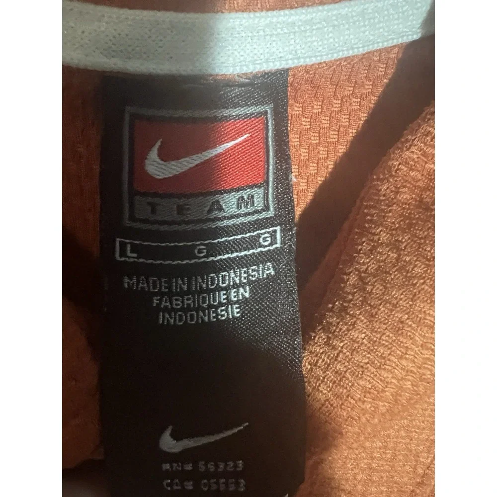 Nike Texas Longhorns Polo Shirt Men's Large Orange Dri-Fit‎ Short Sleeve Vintage